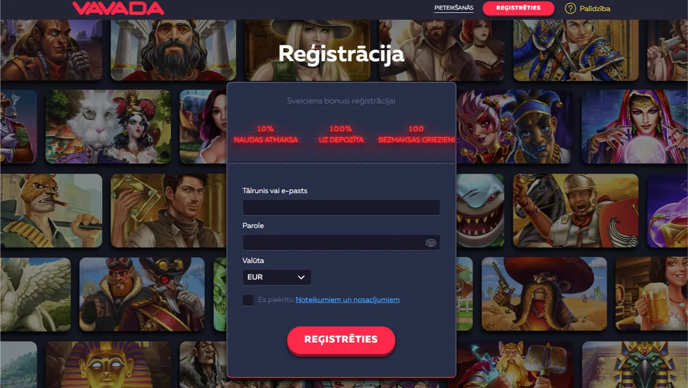 Vavada registracija — ātrs konta izveides ceļvedis